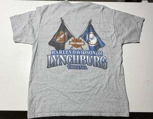 Harley-Davidson of Lynchburg Virginia Dealer T-Shirt Grey Size Large